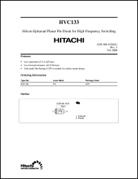 HVC133 datasheet: High frequency antenna switching diode HVC133