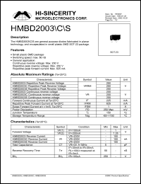 HMBD2003C datasheet: 250V diode HMBD2003C
