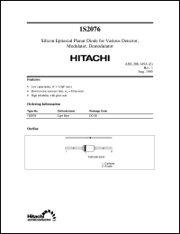 1S2076 datasheet: High frequency small signal diode 1S2076
