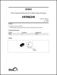 HSB83 datasheet: High frequency small signal diode HSB83