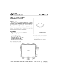 SC16312 datasheet: 1/4 to 1/11 duty FIP (VFD) controller/driver SC16312