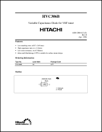 HVC306B datasheet: Variable capacitance diode for  TV tuner HVC306B