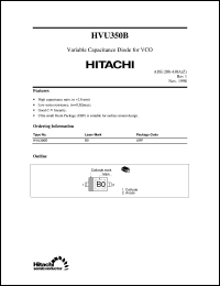 HVU350B datasheet: Variable capacitance diode for  VCO HVU350B