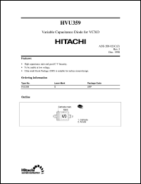 HVU359 datasheet: Variable capacitance diode for  VCO HVU359