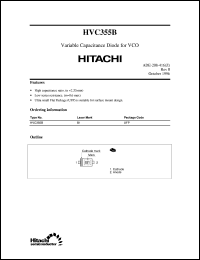 HVC355B datasheet: Variable capacitance diode for  VCO HVC355B