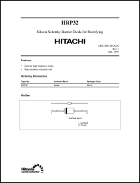 HRP32 datasheet: Schottky Barrier rectifier for power supplies HRP32