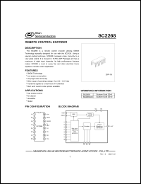 SC2268-00 datasheet: 2.2-5.0V remote control encoder for electronic fan application for use with the SC2128 SC2268-00