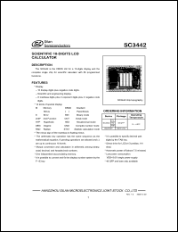 SC3442FL datasheet: Scientific 10-digit LCD calculator SC3442FL