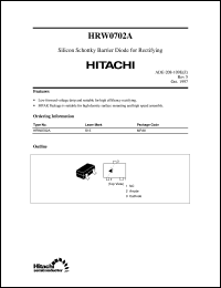 HRW0702A datasheet: Schottky Barrier rectifier for power supplies HRW0702A