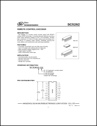 SC5262D-IR datasheet: 3-15V remote control encoder SC5262D-IR