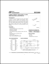 SC5389 datasheet: 5-9V 5-mode present equalizer IC with bass booster & 3D effects SC5389