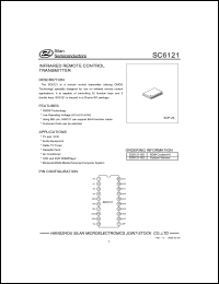 SC6121-002 datasheet: 2.0-5.5V infrared remote control transmitter SC6121-002