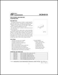 SC84510BP datasheet: 0.3-6.0V PS/2 scrolling mouse controller SC84510BP