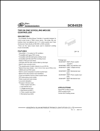 SC84520EP datasheet: 0.3-7.5V two in one scrolling mouse controller SC84520EP