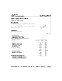 SC9102D datasheet: 6.0V tone/pulse dialer with redial function SC9102D