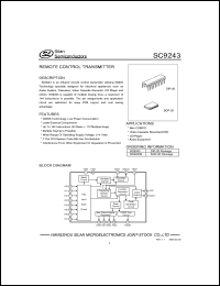 SC9243 datasheet: 0.3-5.0V remote control transmitter SC9243