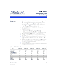 EPM3512AFC256-10 datasheet: Programmable logic , 512 macrocells, 32 logic array blocks, 208 I/O pins, 10ns EPM3512AFC256-10