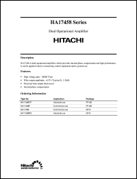 HA17458F datasheet: Dual operational amplifiers HA17458F