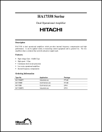 HA17558 datasheet: Dual operational amplifiers HA17558