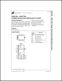 54ACT169FM-MLS datasheet: 4-Stage Synchronous Bidirectional Counter 54ACT169FM-MLS