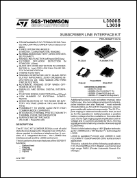 L3000SX-77 datasheet: Subscriber line interface kit L3000SX-77