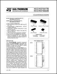 HCF4022BF datasheet: Decade counter with 8 decoded outputs HCF4022BF