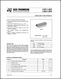 L603C datasheet: 5 V TTL darlington arrays L603C