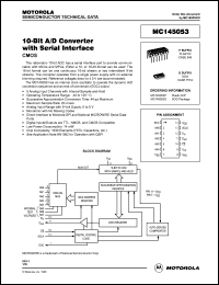 MC145053D datasheet: 10-bit A/D converter with serial interface MC145053D