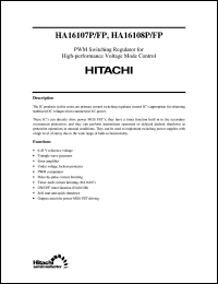 HA16107P datasheet: Switching regulator HA16107P