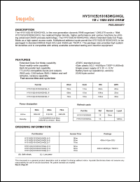 HY51V18163HGT-7 datasheet: Dynamic RAM organized 1,048,576 words x 16bit, 70ns HY51V18163HGT-7