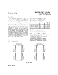 GM71C17403CT-5 datasheet: CMOS DRAM 4,194,304 words x 4 bit, 5.0V, 50ns GM71C17403CT-5