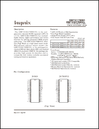 GM71CS17800CJ-5 datasheet: CMOS DRAM 2,097,152 words x 8 bit, 5.0V, 50ns GM71CS17800CJ-5