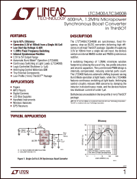 LTC3400BES6 datasheet: 600mA, 1.2MHz micropower synchronous boost converter LTC3400BES6