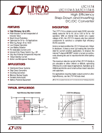 LTC1174HVCN8 datasheet: High efficiency step-down and inverting DC/DC converter LTC1174HVCN8