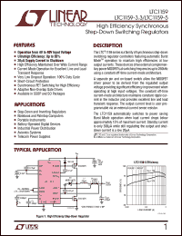 LTC1159CN-3.3 datasheet: High efficiency synchronous step-down switching regulators LTC1159CN-3.3