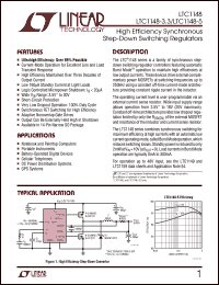 LTC1148HVCN datasheet: High efficiency synchronous step-down switching regulators LTC1148HVCN