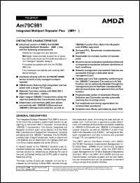 AM79C981JC datasheet: Integrated multiport repeater PlusTM AM79C981JC
