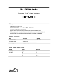 HA178M05 datasheet: Positive Voltage 3-Terminal Regulator HA178M05