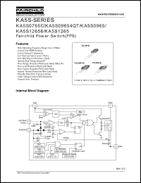 KA5S0765C-TU datasheet: Power Switch(FPS), frequency range up to 150Khz, 650V KA5S0765C-TU