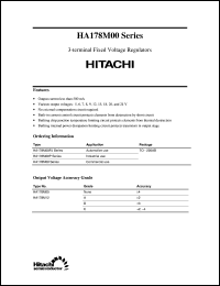 HA178M15 datasheet: Positive Voltage 3-Terminal Regulator HA178M15