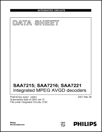 SAA7221HS/C1 datasheet: Integrated MPEG AVGD decoders SAA7221HS/C1