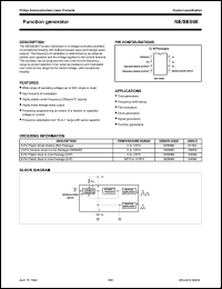 NE566D datasheet: Function generator for tone generators, frequency shift keying, FM modulators and etc NE566D