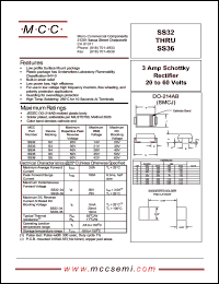 SS34 datasheet: 3.0A, 40V ultra fast recovery rectifier SS34