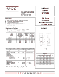 SRD603 datasheet: 6.0A, 30V ultra fast recovery rectifier SRD603