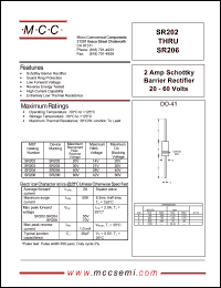 SR203 datasheet: 2.0A, 30V ultra fast recovery rectifier SR203