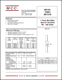 SR106 datasheet: 1.0A, 60V ultra fast recovery rectifier SR106