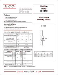 SD101C datasheet: 40V ultra fast recovery rectifier SD101C