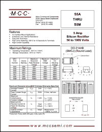 S5B datasheet: 5.0A, 100V ultra fast recovery rectifier S5B