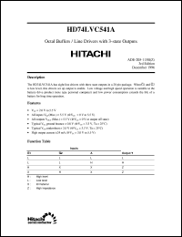 HD74LVC541A datasheet: Octal Buffers/Line Drivers with 3-state outputs HD74LVC541A