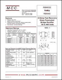 RBM2S datasheet: 0.5A, 200V ultra fast recovery rectifier RBM2S